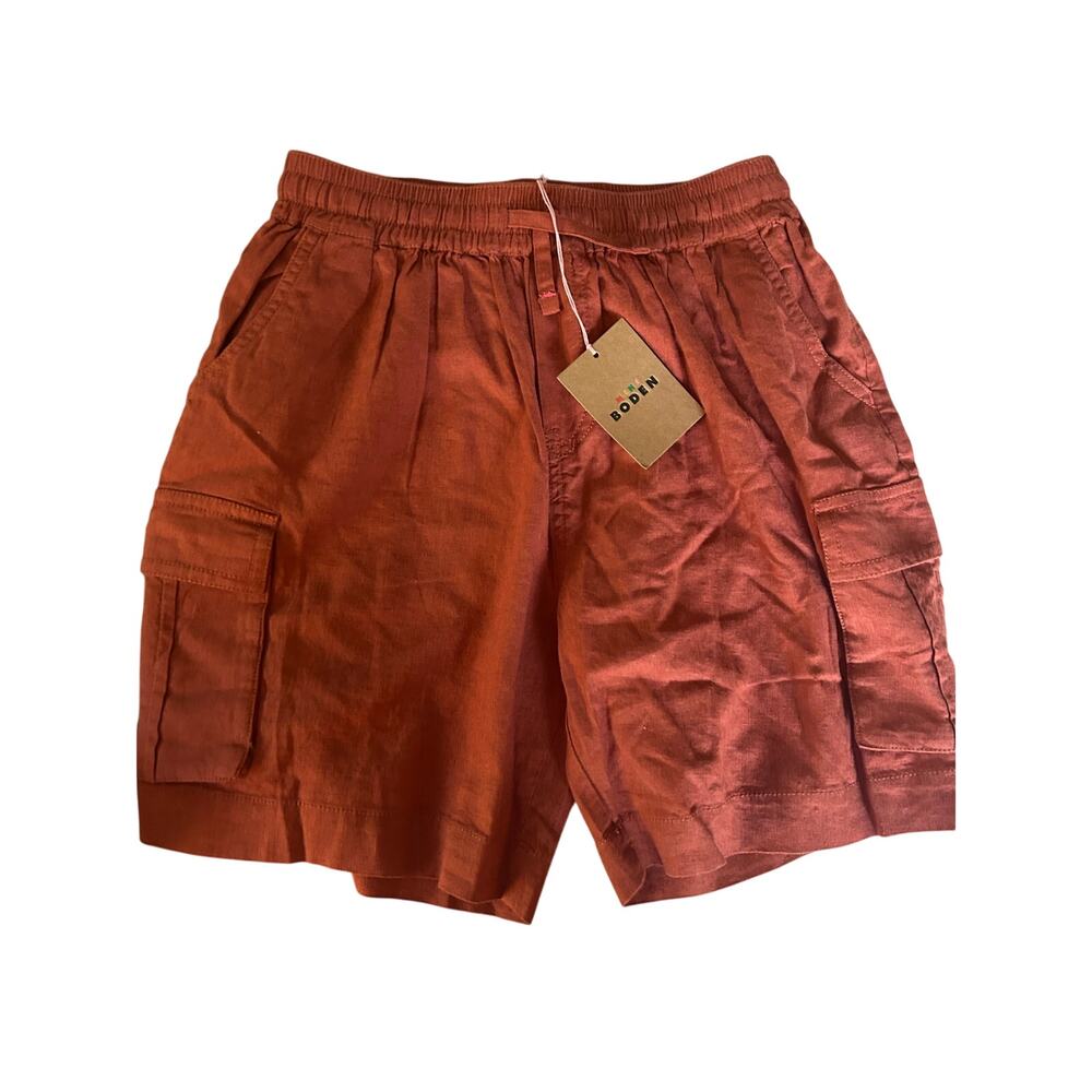 NEW Mini Boden burnt red orange shorts size 9